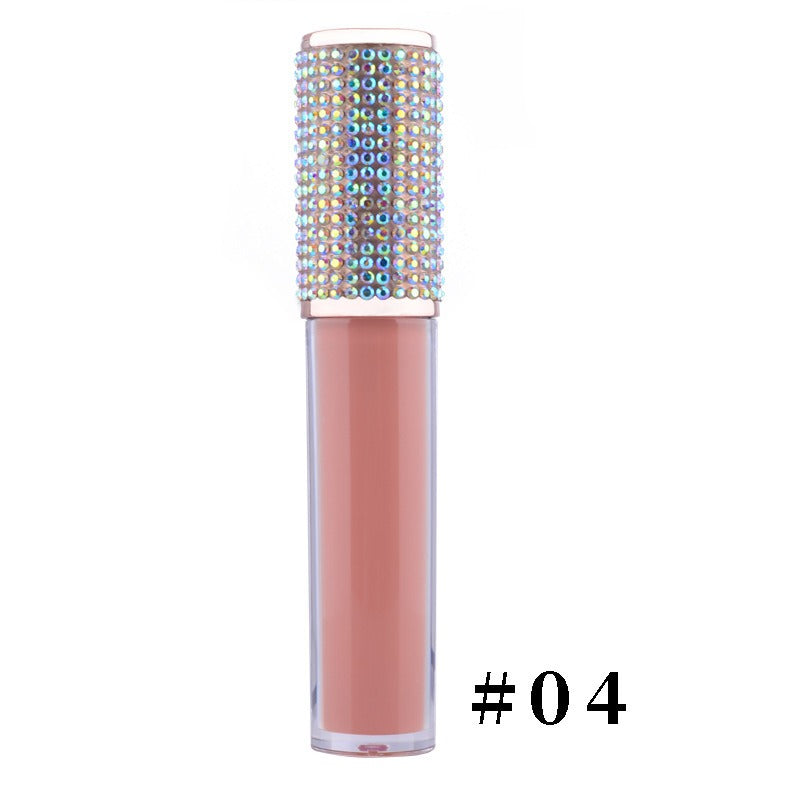 24-color neutral makeup Diamond non-stick Cup lip gloss matte liquid lipstick