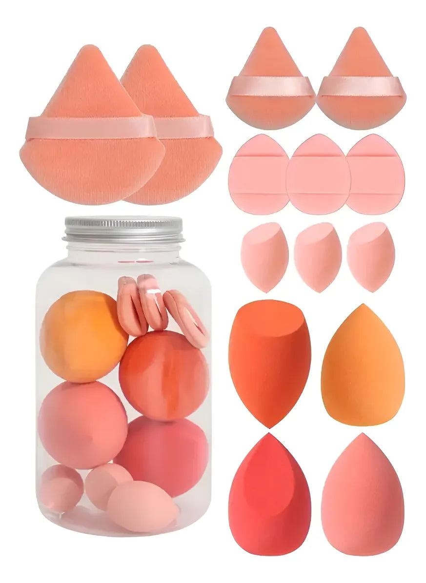 14 Kit Esponja Maquillaje En Polvo Beauty Blender