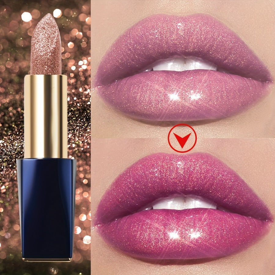 Waterproof Long-Lasting Moisturizing Glitter Lipstick