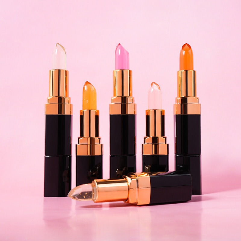 color-changing lipstick spot black gold tube jelly lipstick moisturizing non-stick Cup easy to color