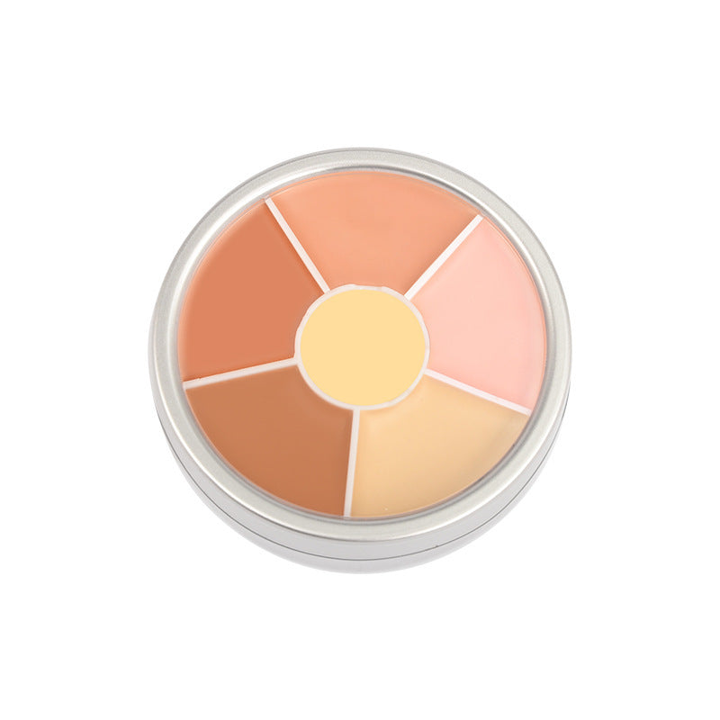 Natural six-color Concealer Light sense repair plate moisturizing non-stuck powder covering acne marks dark circles