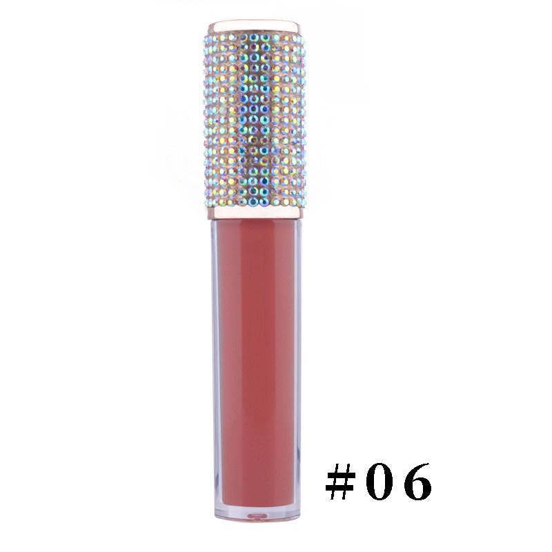 24-color neutral makeup Diamond non-stick Cup lip gloss matte liquid lipstick