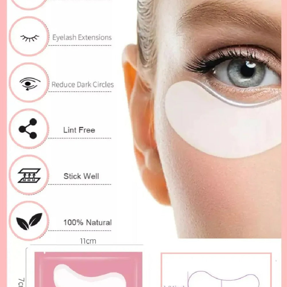 50 Pares Parches Empaque Hidrogel Para Ojos Pestañas Mink