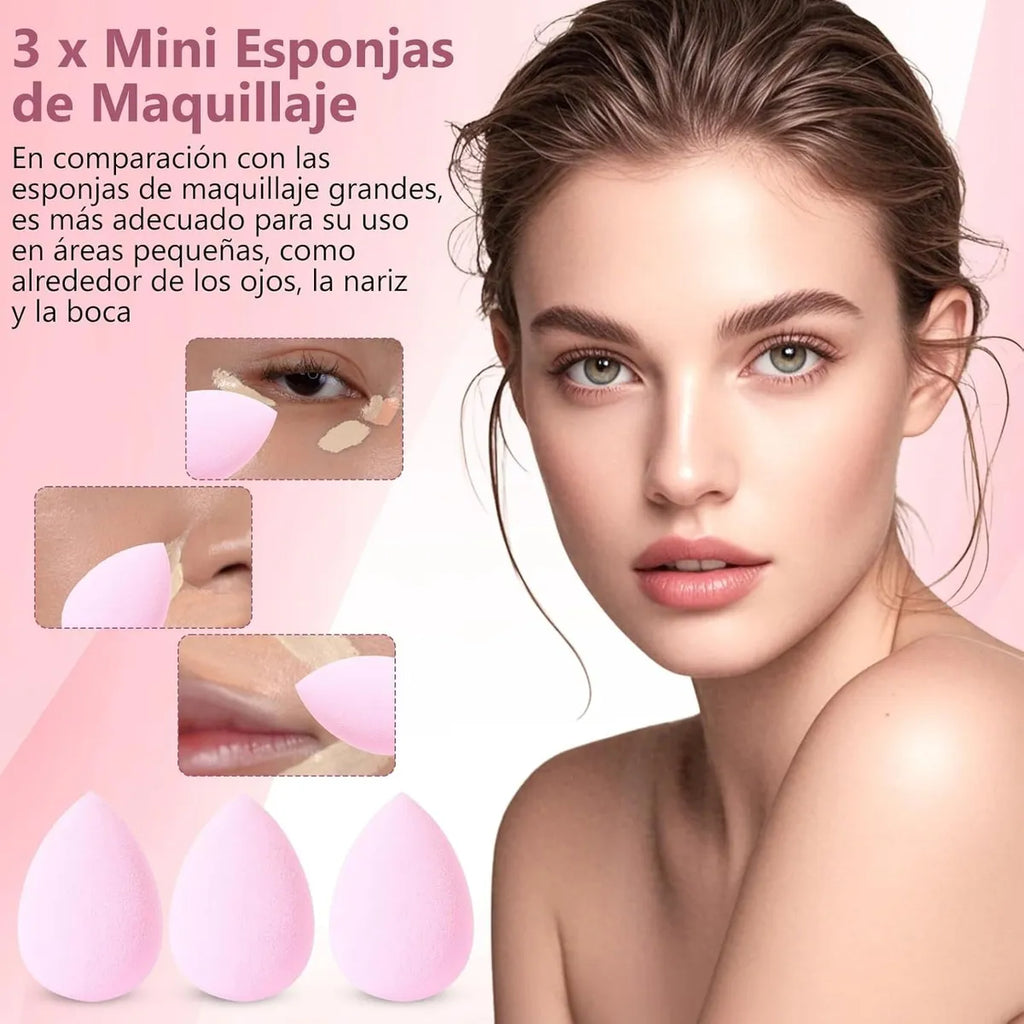 14 Kit Esponja Maquillaje En Polvo Beauty Blender