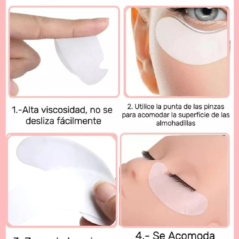50 Pares Parches Empaque Hidrogel Para Ojos Pestañas Mink