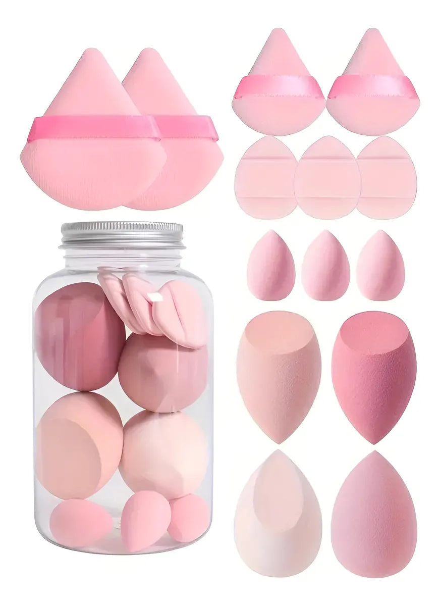 14 Kit Esponja Maquillaje En Polvo Beauty Blender