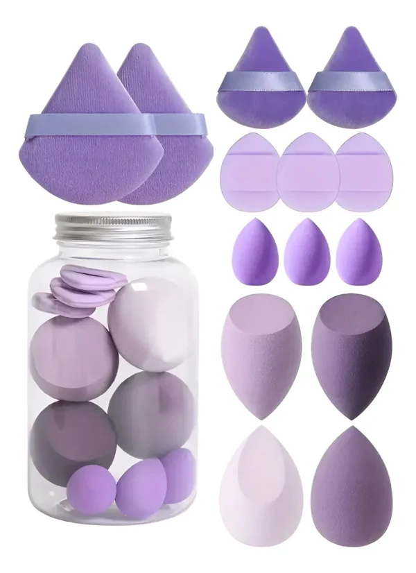 D_NQ_NP_607116-MLM90783785460_082025-F.webp 14 Kit Esponja Maquillaje En Polvo Beauty Blender