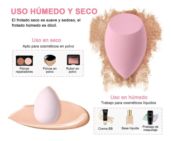 D_NQ_NP_994548-MLM90709259830_082025-F.webp 14 Kit Esponja Maquillaje En Polvo Beauty Blender