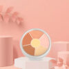 Natural six-color Concealer Light sense repair plate moisturizing non-stuck powder covering acne marks dark circles