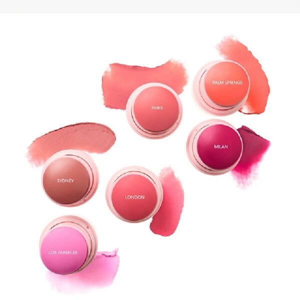 Cross-Border Logo-Free Mini Oval Blush to Brighten the Face, Smudge Highlights, Contour, Light and Fit, Low Saturation